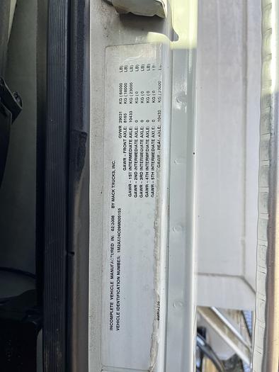 Used 2009 Mack GU713 Tri-Axle Dump Truck