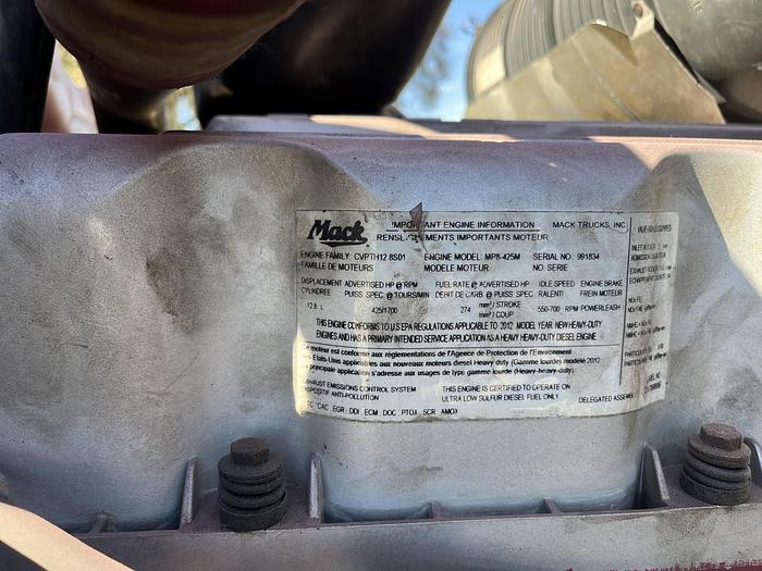 Used 2013 Mack GU813 Granite Tri-Axle Cab & Chassis #5710