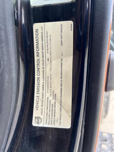 Used 2017 Volvo VHD Tri-Axle Dump Truck #5714