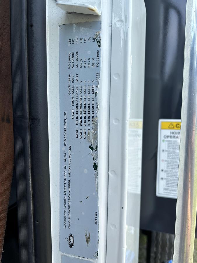 Used 2012 Mack GU813 Tri-Axle Dump Truck #5772