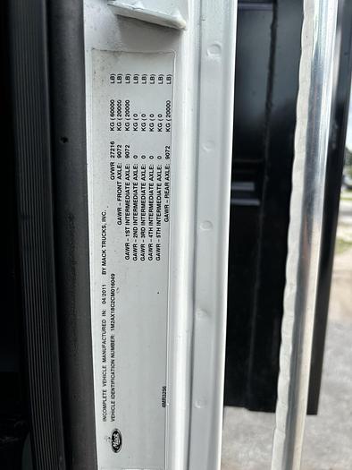 Used 2012 Mack GU813 Tri-Axle Dump Truck #5727