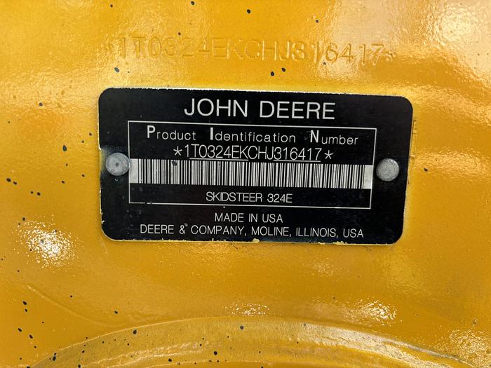 Used 2018 John Deere 324e Skid Steer
