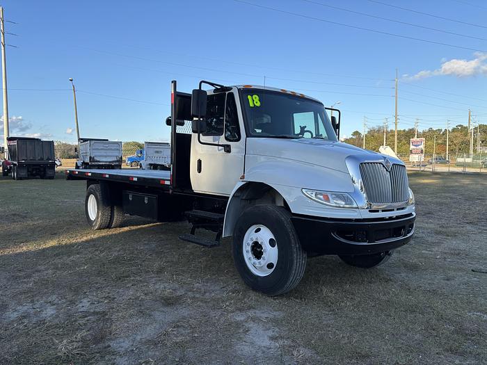 Used 2018 International Duraster 4300 Flatbed Dump Truck #5758
