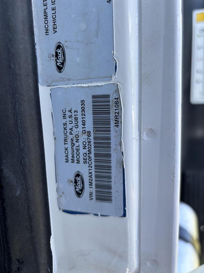 Used 2015 Mack GU813 Tri-Axle Dump Truck T800 Tri-Axle Dump Truck