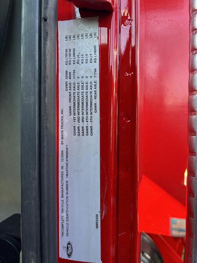 Used 2007 Mack CTP713 Tri-Axle Dump Truck