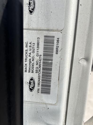 Used 2012 MACK 357 Tri-Axle Dump Truck #5627