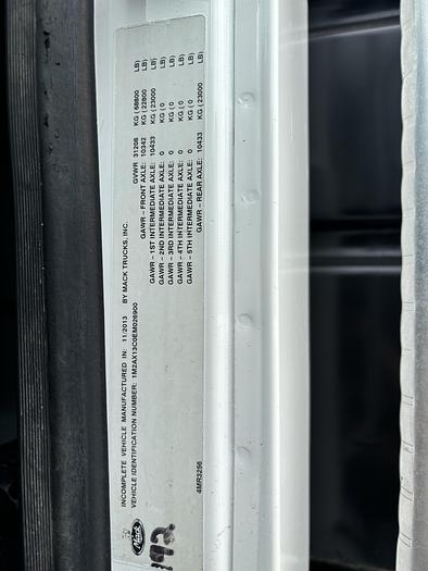 Used 2014 Mack GU813 Tri-Axle Dump Truck