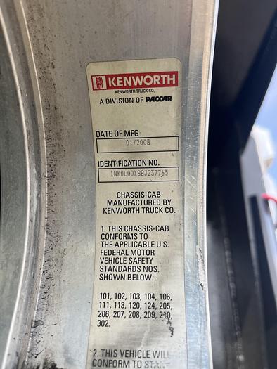 Used 2008 Kenworth T800 Tri-Axle Dump Truck #5627