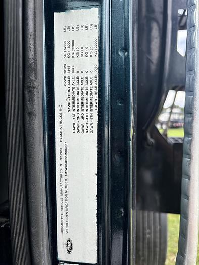 Used 2008 Mack GU713 Tri-Axle Dump Truck