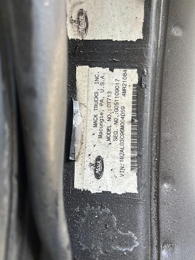 Used 2011 MACK GU173 Granite Tri-Axle Dump Truck #5607