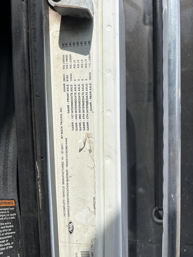 Used 2013 Mack GU713 Tri-Axle Dump Truck #5757