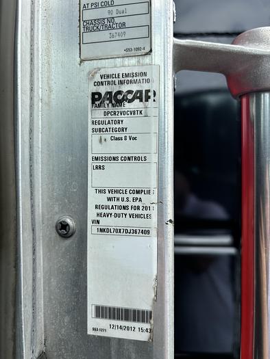 Used 2013 Kenworth T800 Tri-Axle Dump Truck