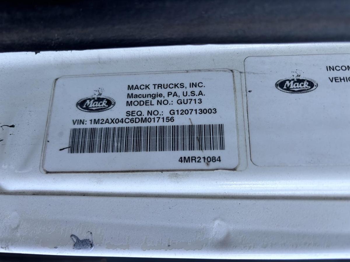 Used 2013 Mack GU713 Tri-Axle Dump Truck #5787