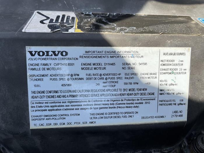 Used 2013 Volvo VHD Tandem-Axle Roll-Off Truck #5561