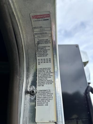 Used 2013 Kenworth T800 Tri-Axle Dump Truck