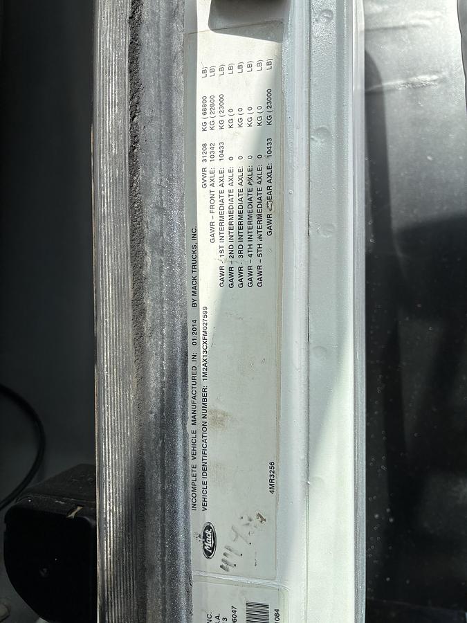 Used 2015 Mack GU813 Tri-Axle Dump Truck #5798