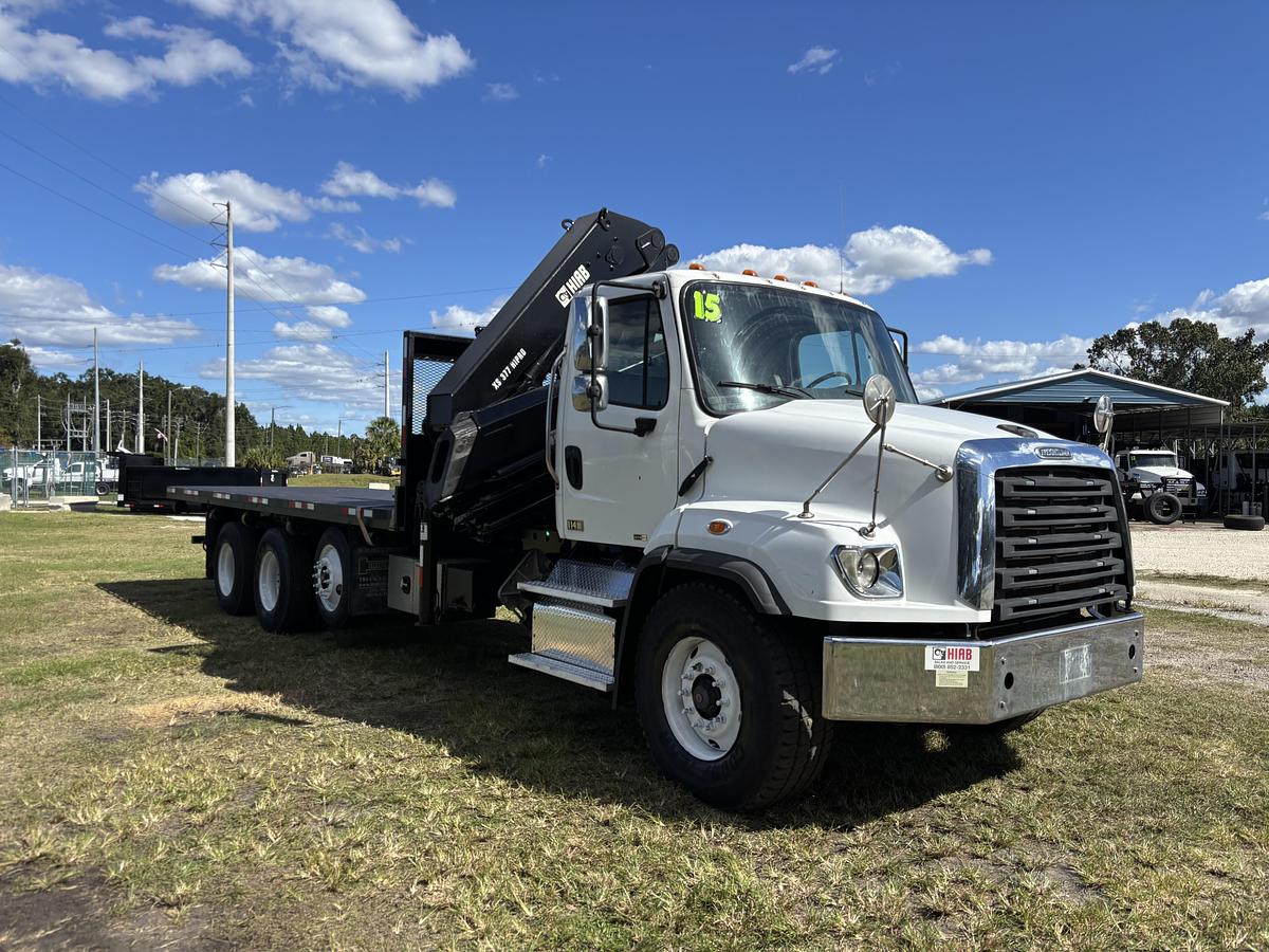 Used 2015 Freightliner 114SD with HIAB XS 377 HIPRO Tri-Axle Knuckle Boom Truck #5794