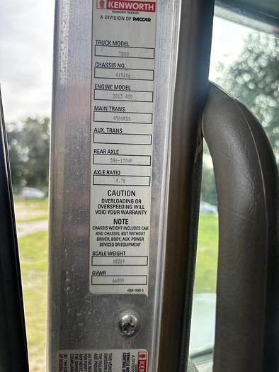 Used 2014 Kenworth T800 Tri-Axle Dump Truck