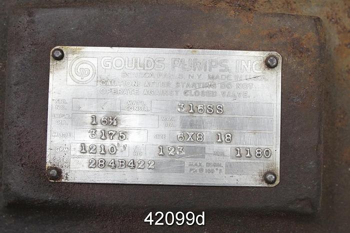 Used Goulds 3175 M Power End With 18" Frame Adapter #42099