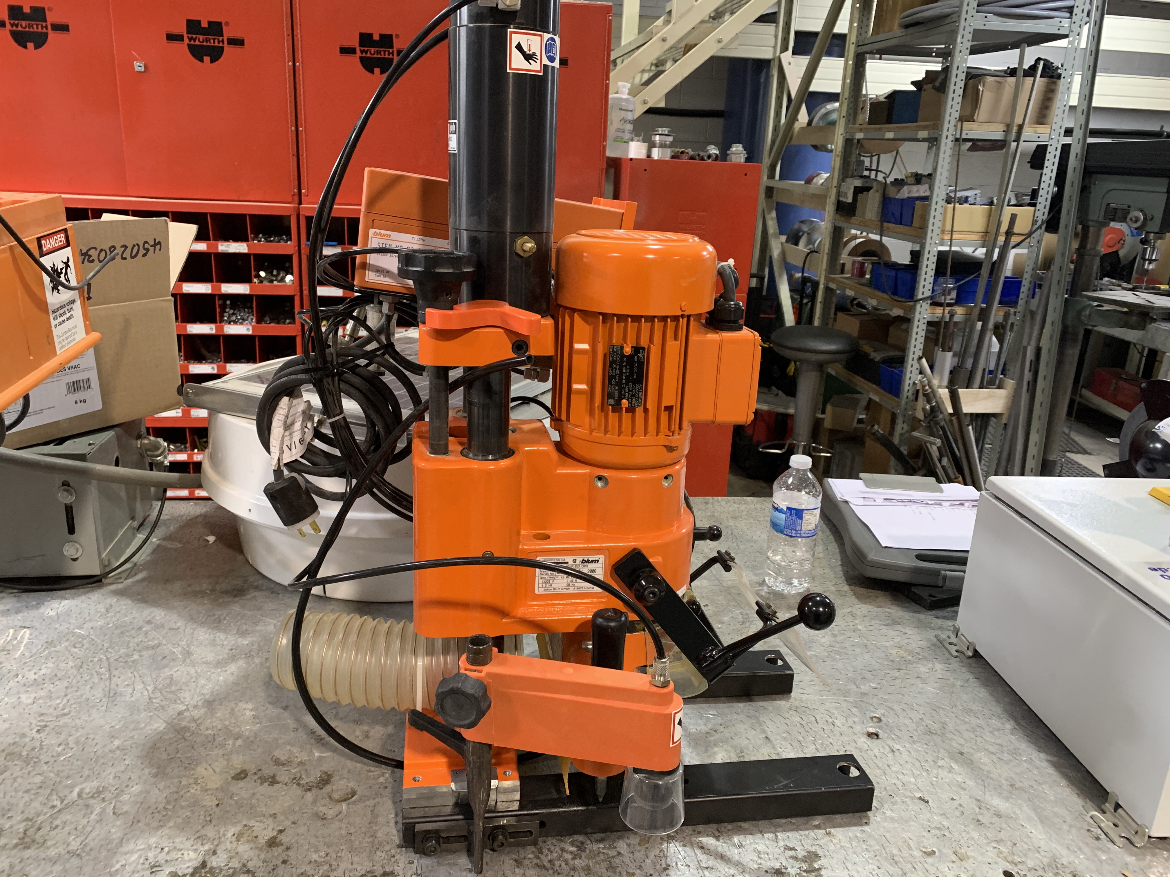 Used 2006 Blum Minipress CA Hinge machine drilling