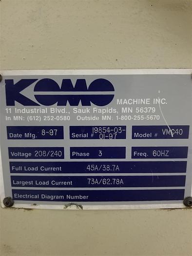 Used 1997 Komo VMC40-180