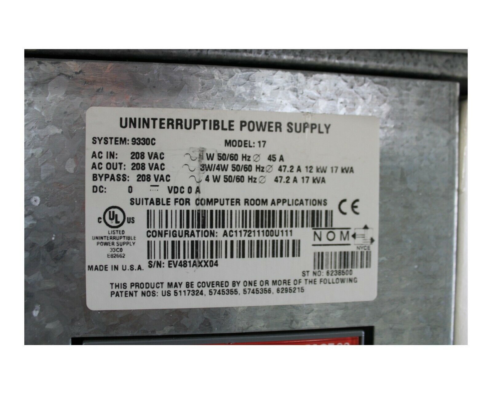 Used UNIROM UNINTERRUPTIBLE POWER SUPPLY MODE