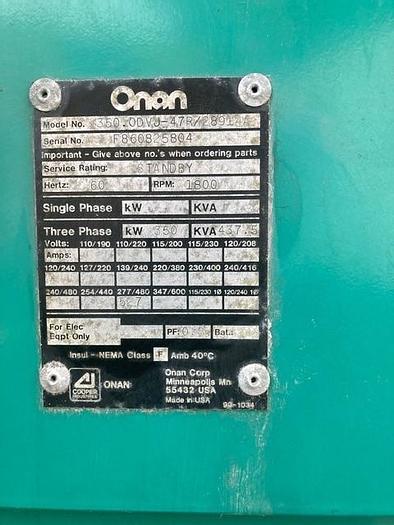 Used 350 kW Onan Generator Low Hours