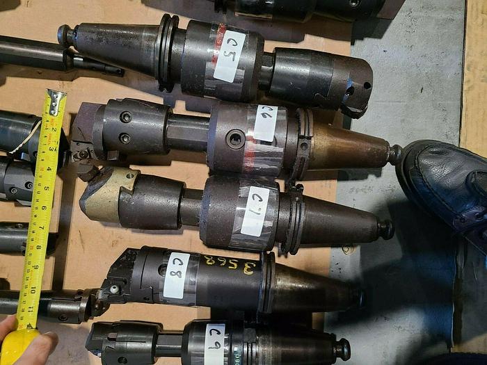 Used Assorted CNC Tool Holders with Cutters & Drills For Milling Machines VMC Tools J