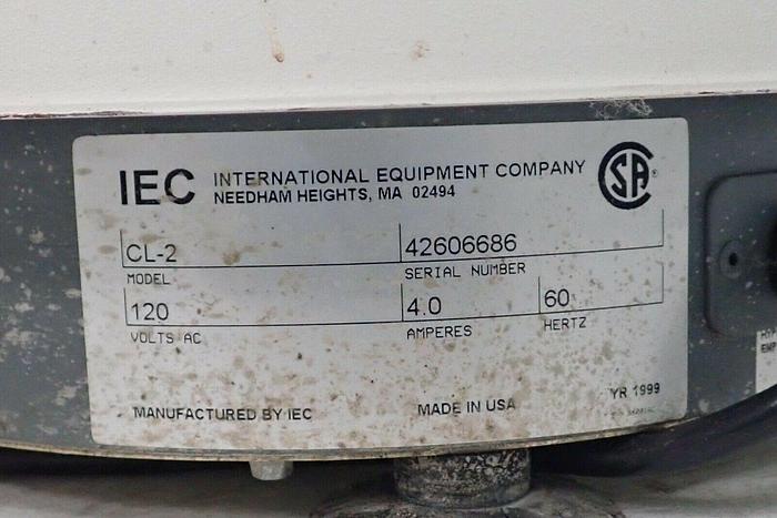 Used IEC Centra CL-2 centrifuge with 236 Swing Rotor And 2091S/2092S Inserts