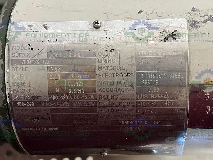 Used Yokogawa Admag AE AE202MH Magnetic Flowmeter 100-240 VAC