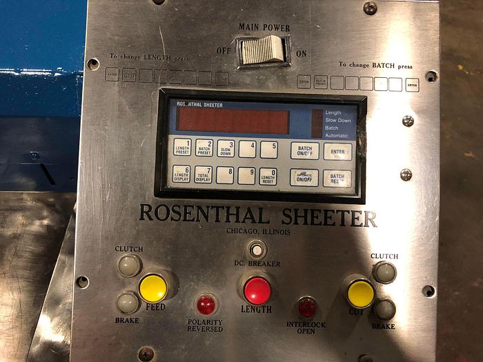 Used 60" ROSENTHAL WA-S5HUVAB SHEETER