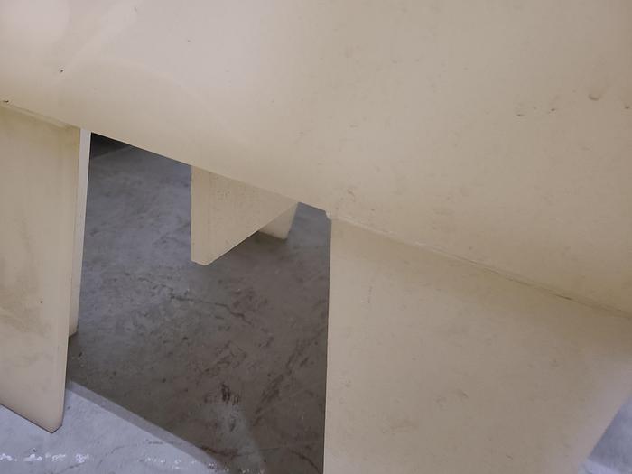 Used Polypro Tank Counter Flow Rinse side and bottom support 18" x 18" x 24" Removable Partition - LARRY PLEASE CHECK DEMENTIONS
