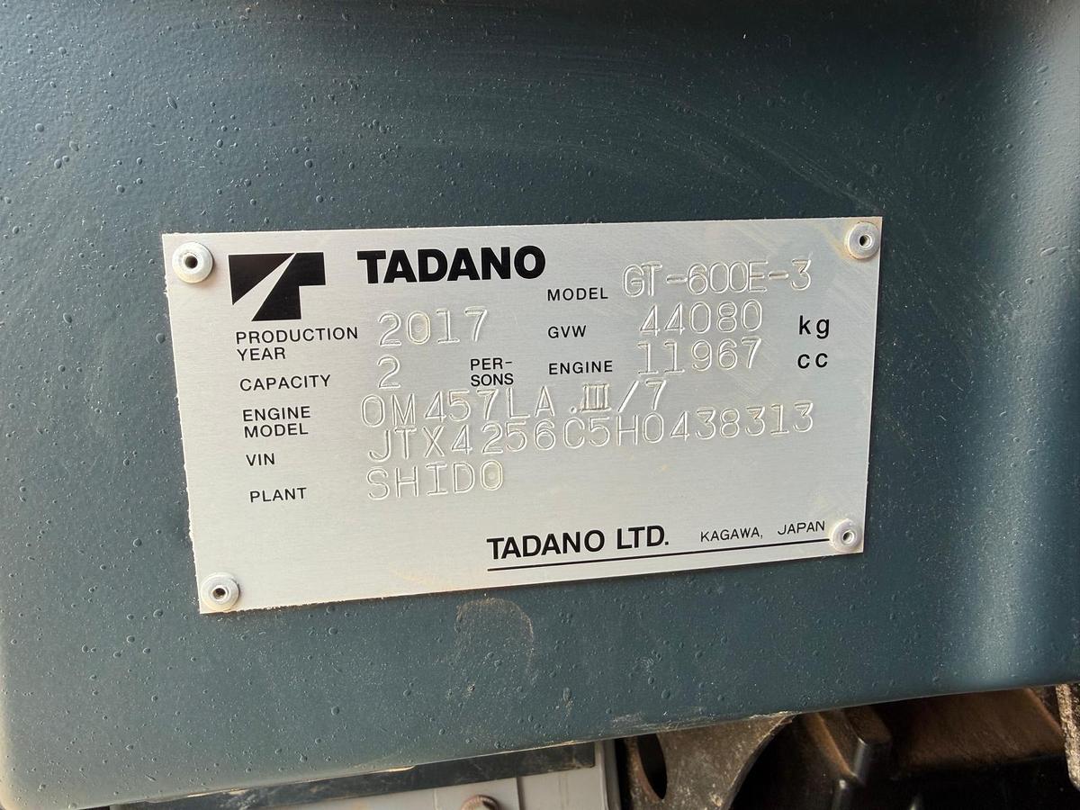 Used 2017 Tadano GT 600 EL