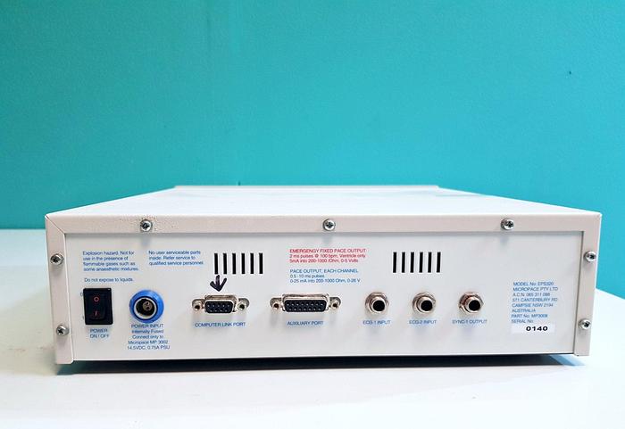 Used MicroPace NEC Flachmonitor mit Stimulus Anschlussbox und Stimulus Generator Einheit für EPS 320