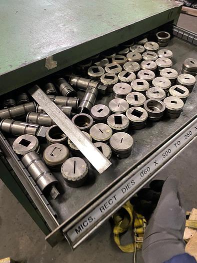 Used Wilson Tool Assortment of Punches, Punch & Guide Assemblies, Guides, Springs & Dies