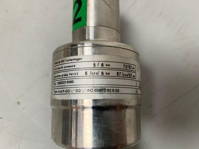 Used GEA Tuchenhagen Type H-A/P 1/2" to 1/2" MZ-0000Z/52/0/20 Filling Nozzle head