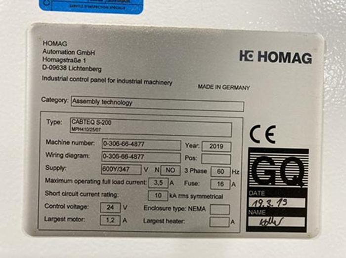 Used Homag CABTEQ S-200 Case Clamp