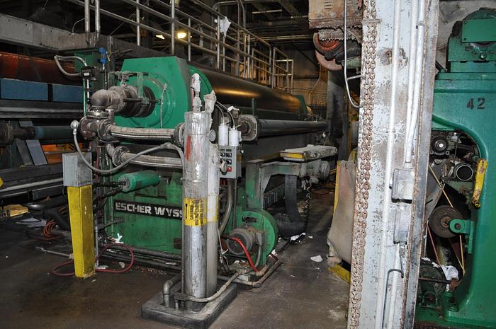 Used 171" (4.34M) SULZER ESCHER WYSS 2-ROLL CALENDER, NIPCO & TRI PASS ROLLS REF (PM 2)