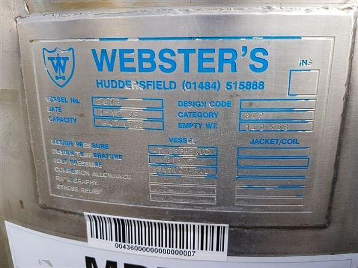 Used 647 Litre Stainless Steel Open Top Transit Tank