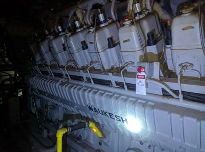 Used 2.82 MW 2005 Used Waukesha 16VAT27GL Natural Gas Generator