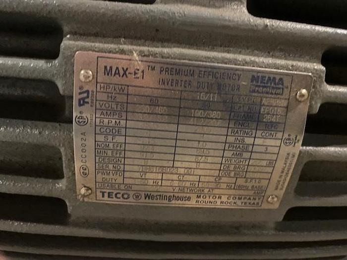 Used TWIN CITY FAN & BLOWER SIZE 911 15HP TECO WESTINGHOUSE MOTOR