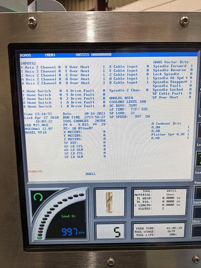 Used 2007 HAAS VF-1 5-Axis CNC Vertical Machining Center