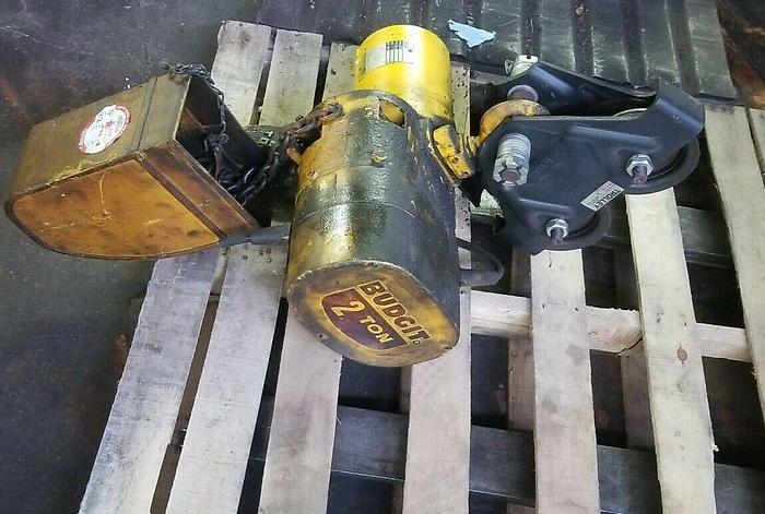 Used BUDGET 2 TON HOIST. 309828466 with trolley