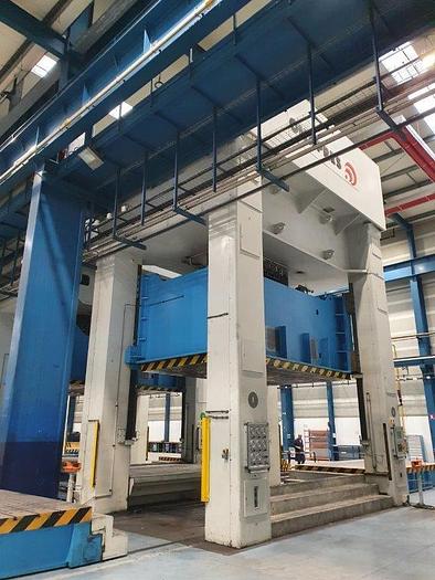 Used Ona Pres (Fagor) Double Sided Single Action Hydraulic Press With Twin Lateral Moving Bolster And Bed Cushion