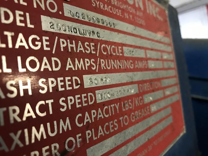 Used BRAUN 200LB OPEN POCKET