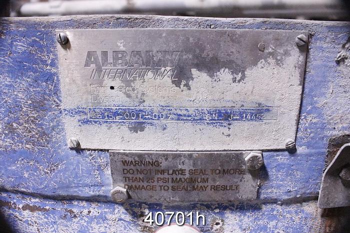 Used Albany International Gravity Filter, 6' Diameter, Fiberglass #40701