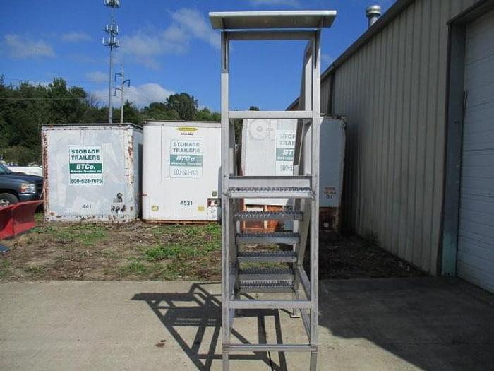 Used 5- Step Work Platform; 24"Wx24"L with hand rails