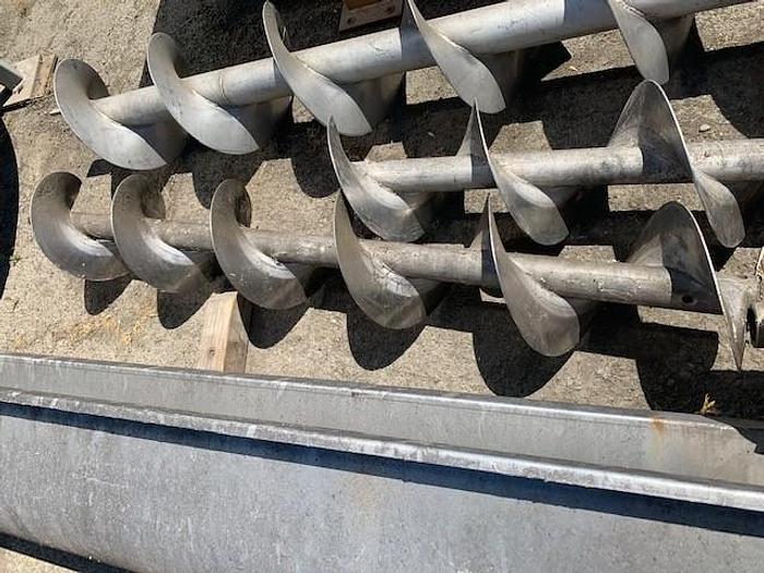 Used 3 Pieces 12" Diameter Stainless Steel Auger Screw