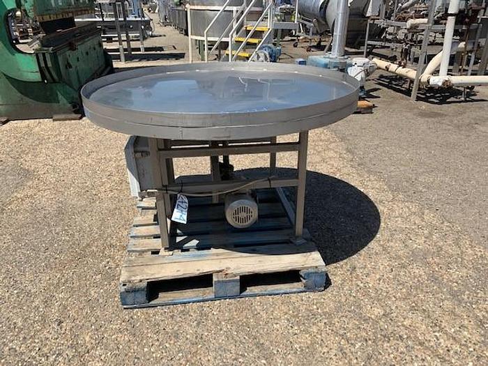 Used 48" Stainless Steel Rotary Pack Off / Accumulation Table