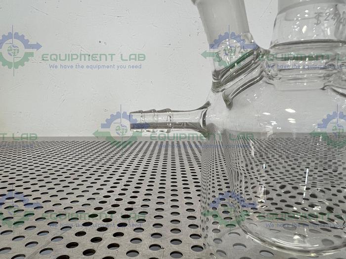 Used Chemglass 125 mL European Style 3-Neck Taper Jacketed Flask 24/40, 14/20